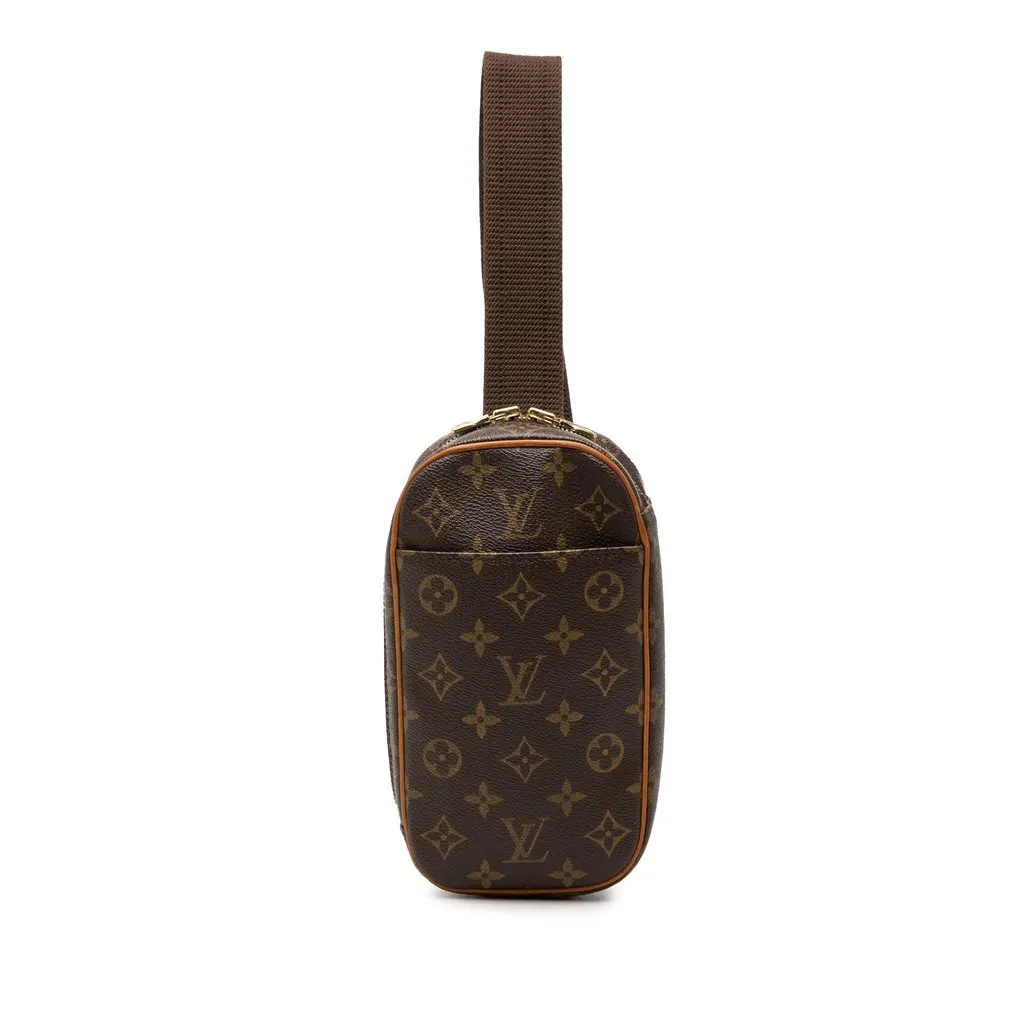 Louis Vuitton Monogram Pochette Gange Brown Canvas Very good - Front View
