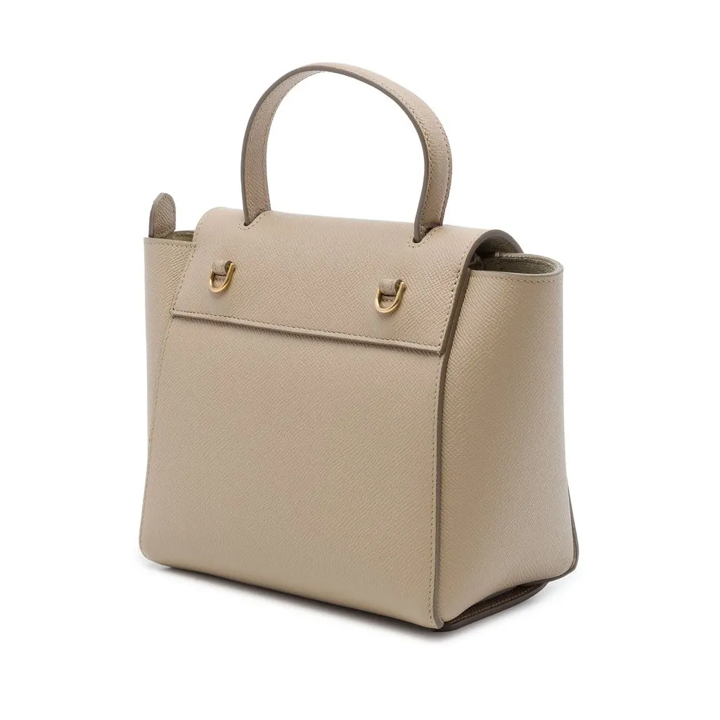Celine Nano Grained Calfskin Belt Bag Beige Leather Very good - Back View