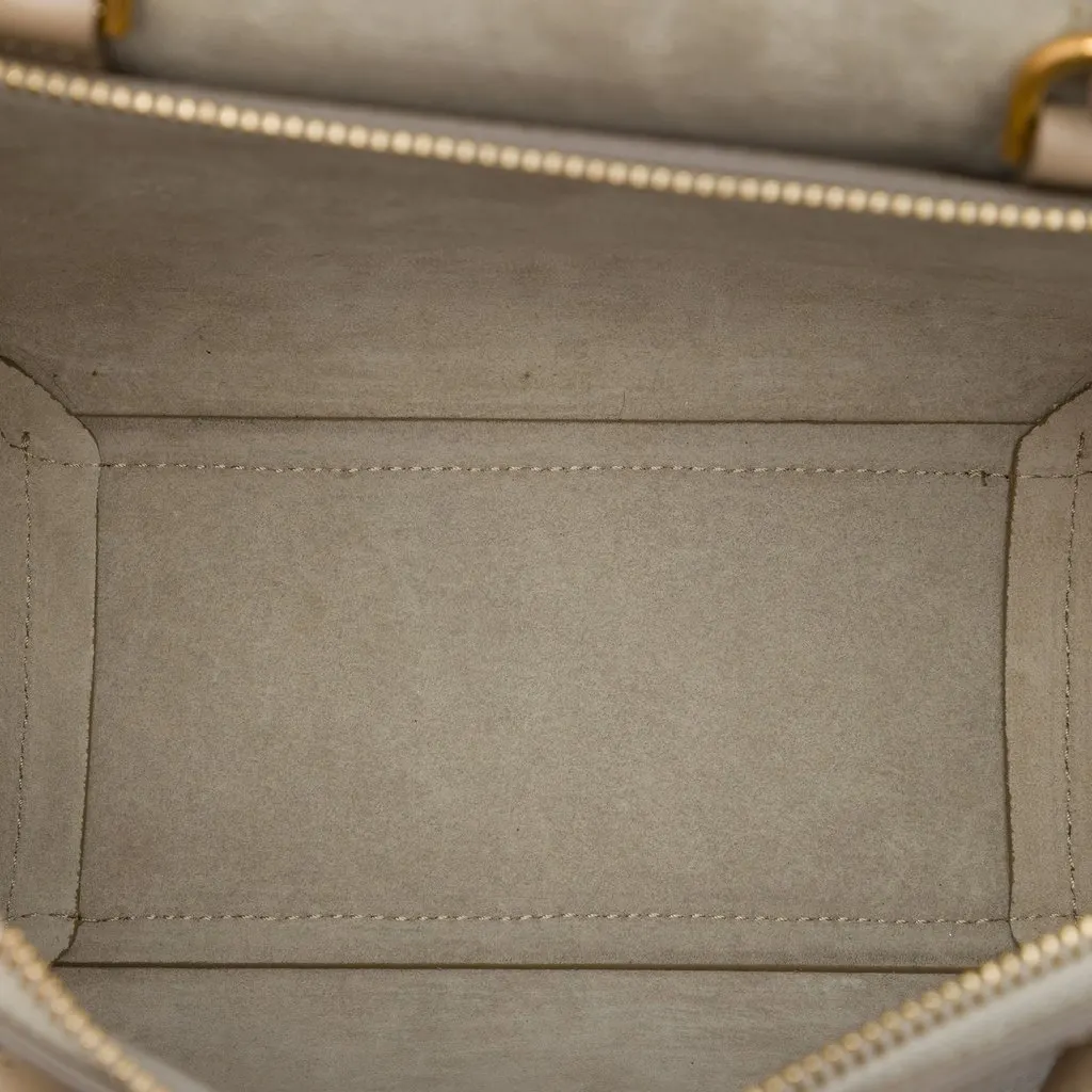Celine Nano Grained Calfskin Belt Bag Beige Leather Very good - Model View