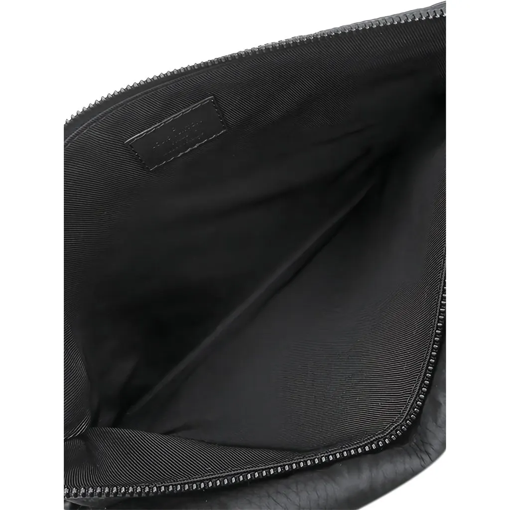 Louis Vuitton Monogram Shadow S Lock Pochette Black Leather Good - Model View