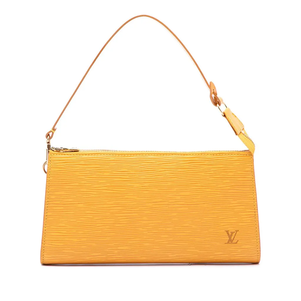 Louis Vuitton Epi Pochette Accessoires Yellow Leather Very good - Front View