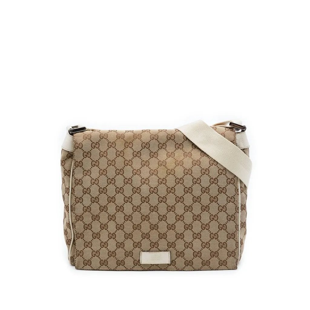 Gucci GG Canvas Crossbody Beige Very good - Front View