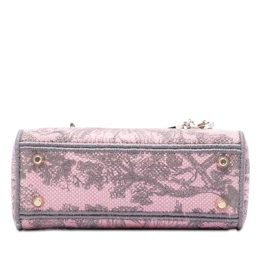 Dior Mini Embroidered Canvas Toile De Jouy Lady D Lite Pink Very good - Inside View