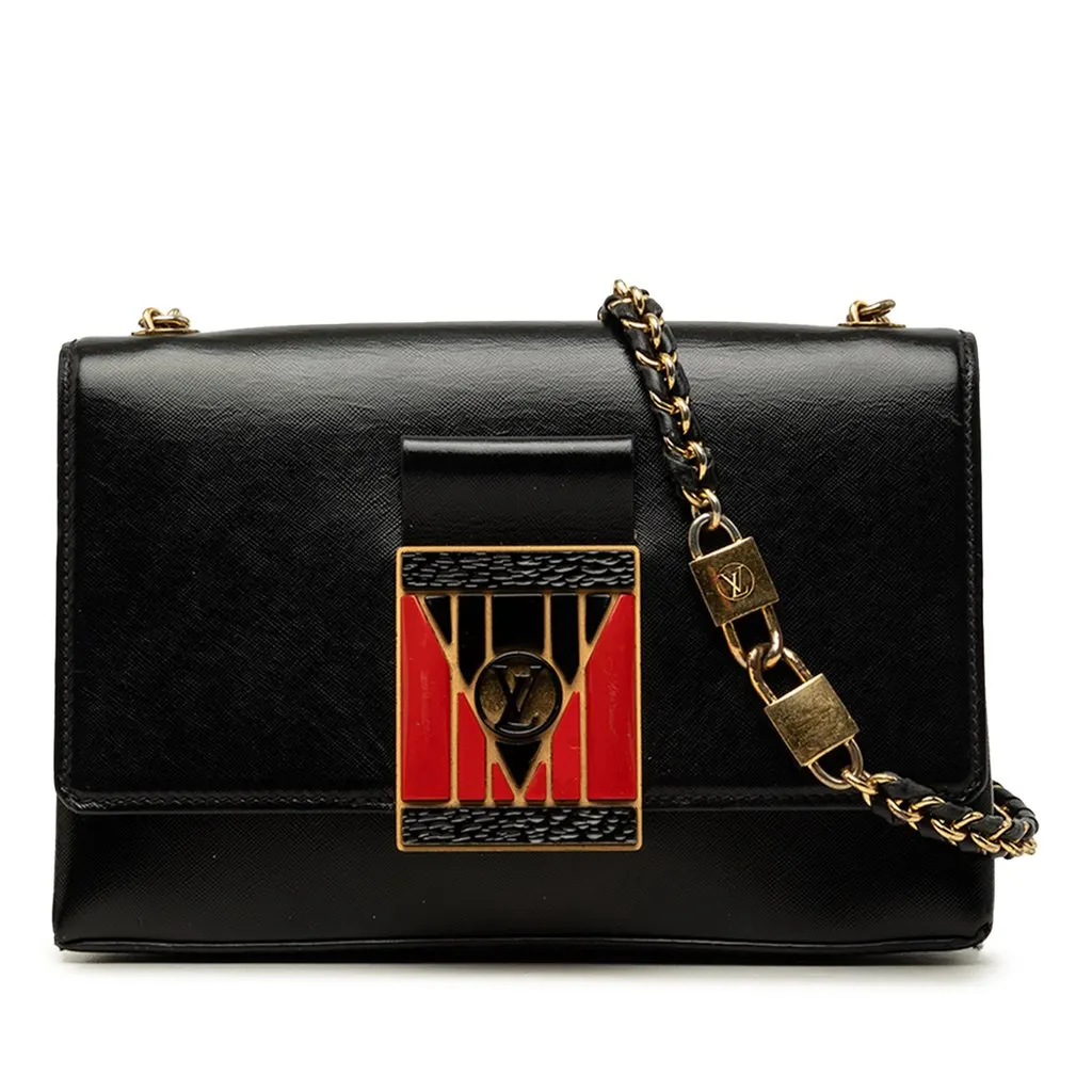 Louis Vuitton Calfskin Thelma Pochette Black Leather Very good - Front View