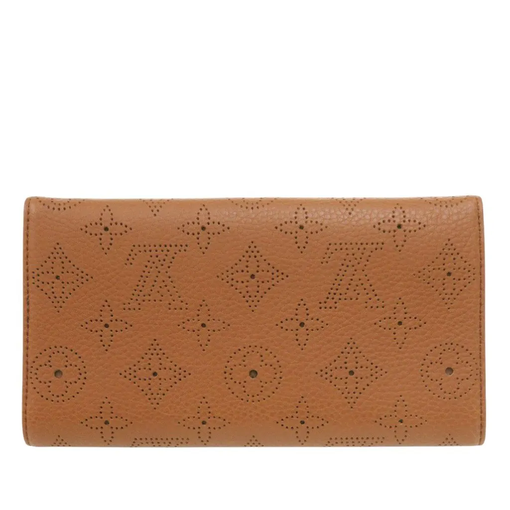 Louis Vuitton Monogram Mahina Portefeuille Amelia Brown Leather Very good - Back View