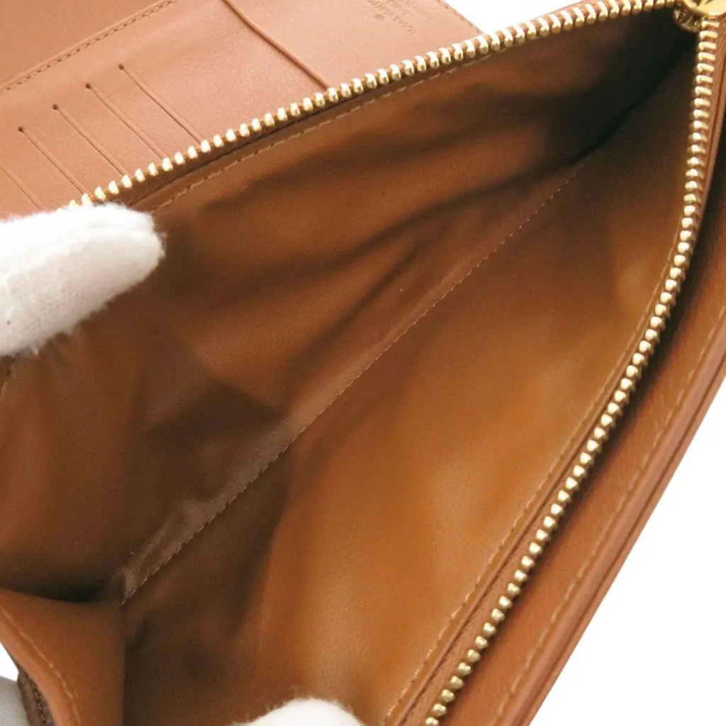 Louis Vuitton Monogram Mahina Portefeuille Amelia Brown Leather Very good - Model View