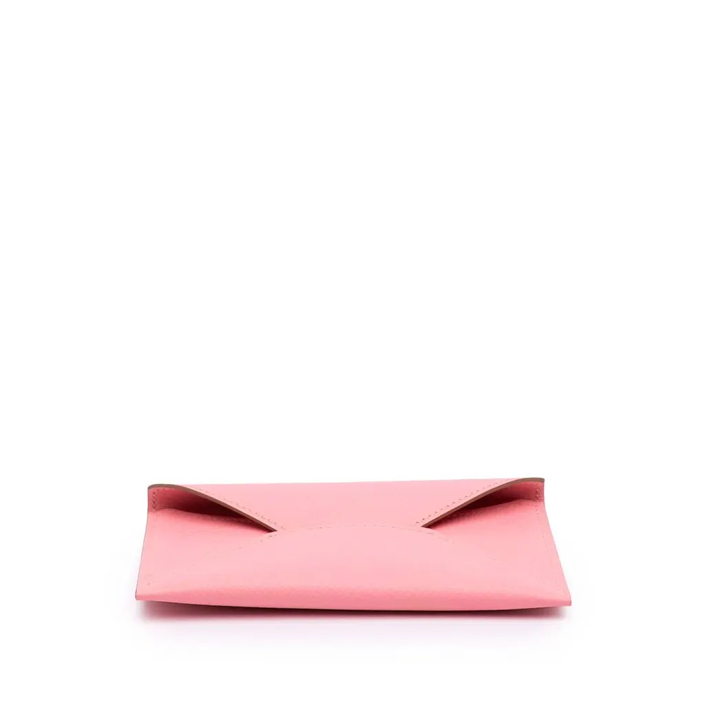 Hermès Epsom Envelope Card Holder MM Pink Leather Very good - Inside View