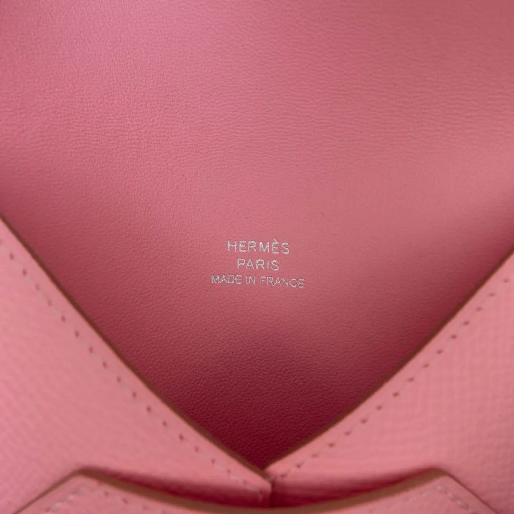 Hermès Epsom Envelope Card Holder MM Pink Leather Very good - Box View
