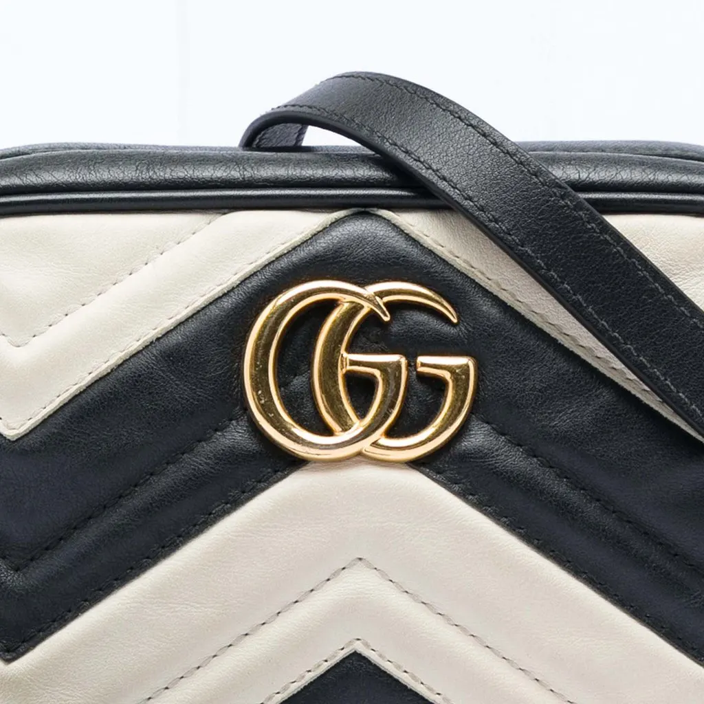 Gucci Mini GG Marmont Matelasse Leather Crossbody Black Leather Very good - Box View
