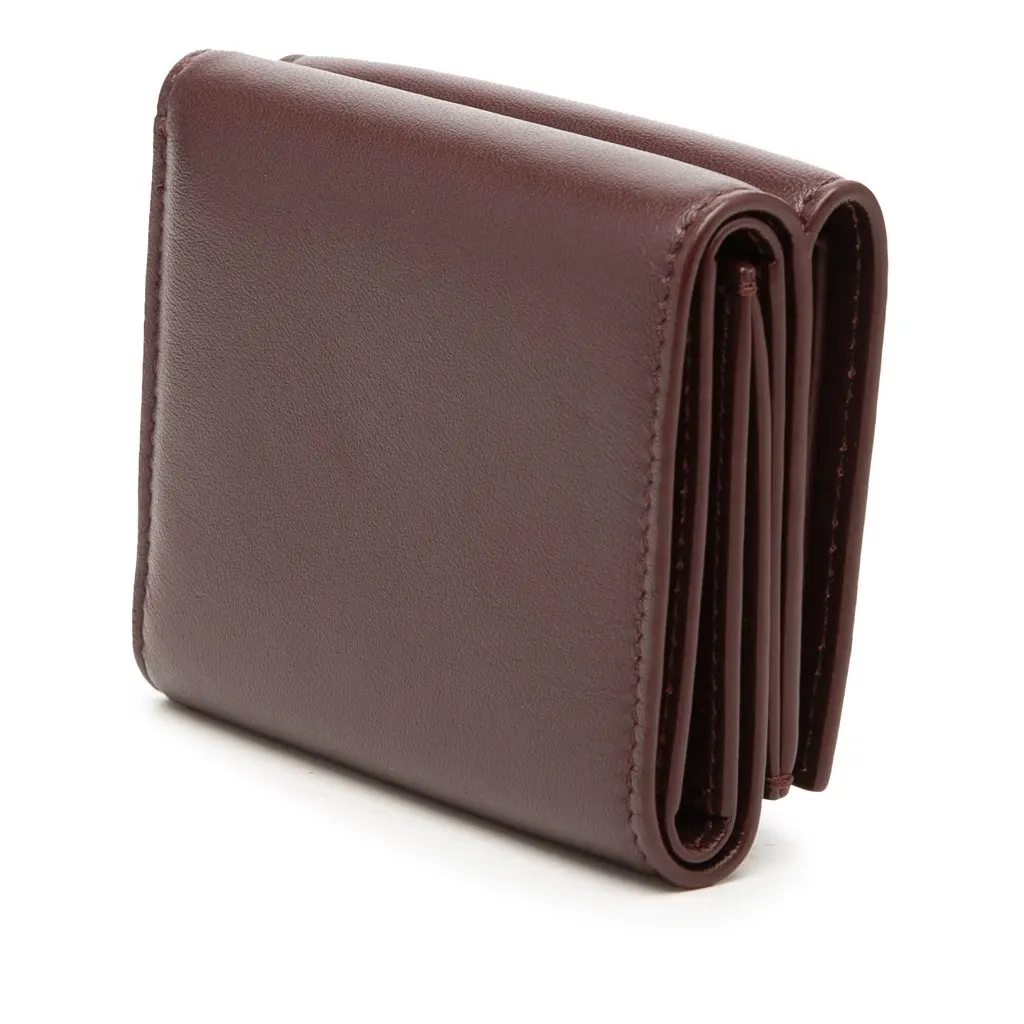Loewe Leather Anagram Trifold Wallet Red Leather Very good - Back View