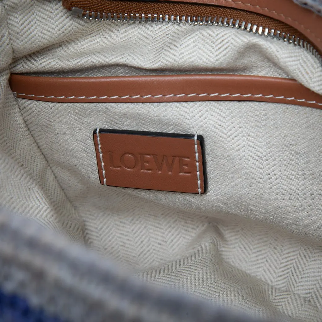 LOEWE Paulas Ibiza Anagram Raffia Rainbow Pochette Crossbody MultiColor Very good - Box View