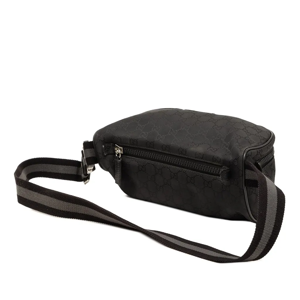 Gucci GG Nylon Web Belt Bag Black Very good - Back View