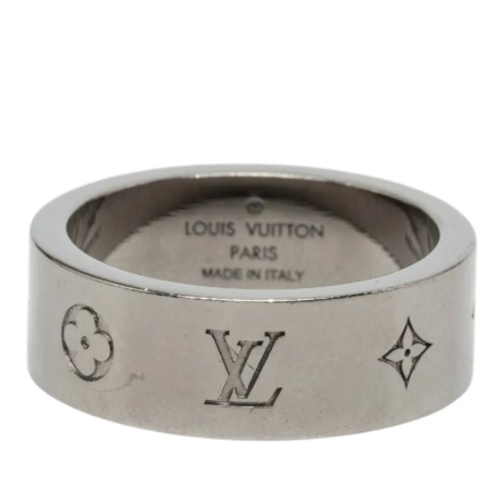 Louis Vuitton Brass Instinct Ring M Silver Metal Very good - Front View