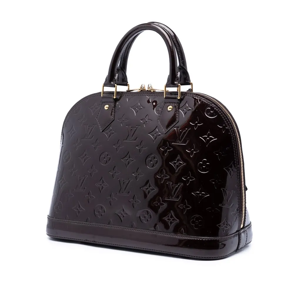Louis Vuitton Monogram Vernis Alma PM Purple Leather Very good - Back View