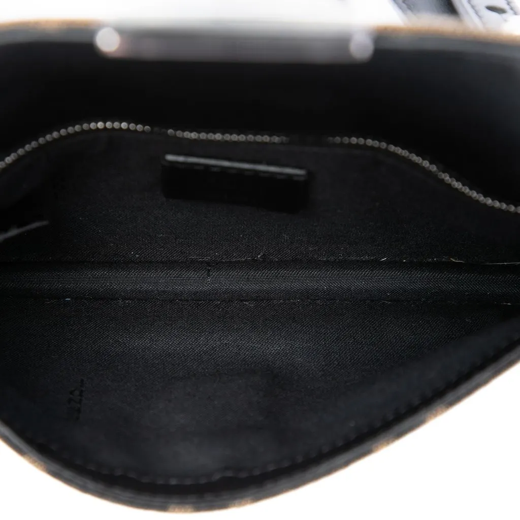 Fendi Zucca Canvas Convertible Baguette Pouch Brown Very good - Model View
