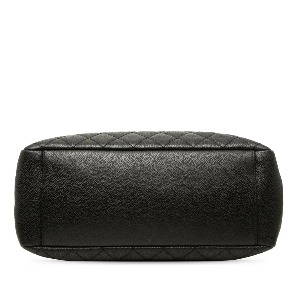 Chanel Caviar Grand Shopping Tote Black Leather Very good - Inside View