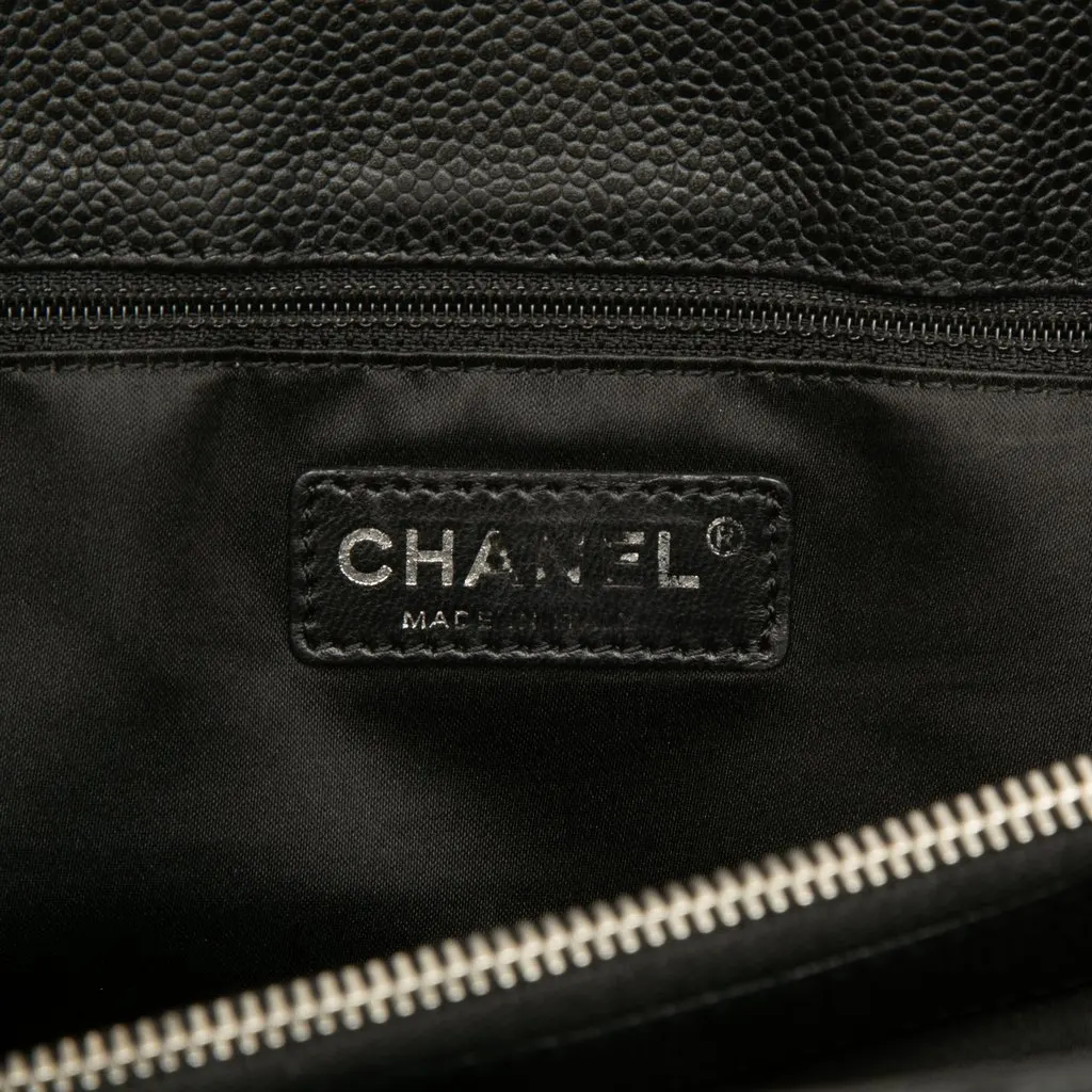 Chanel Caviar Grand Shopping Tote Black Leather Very good - Box View