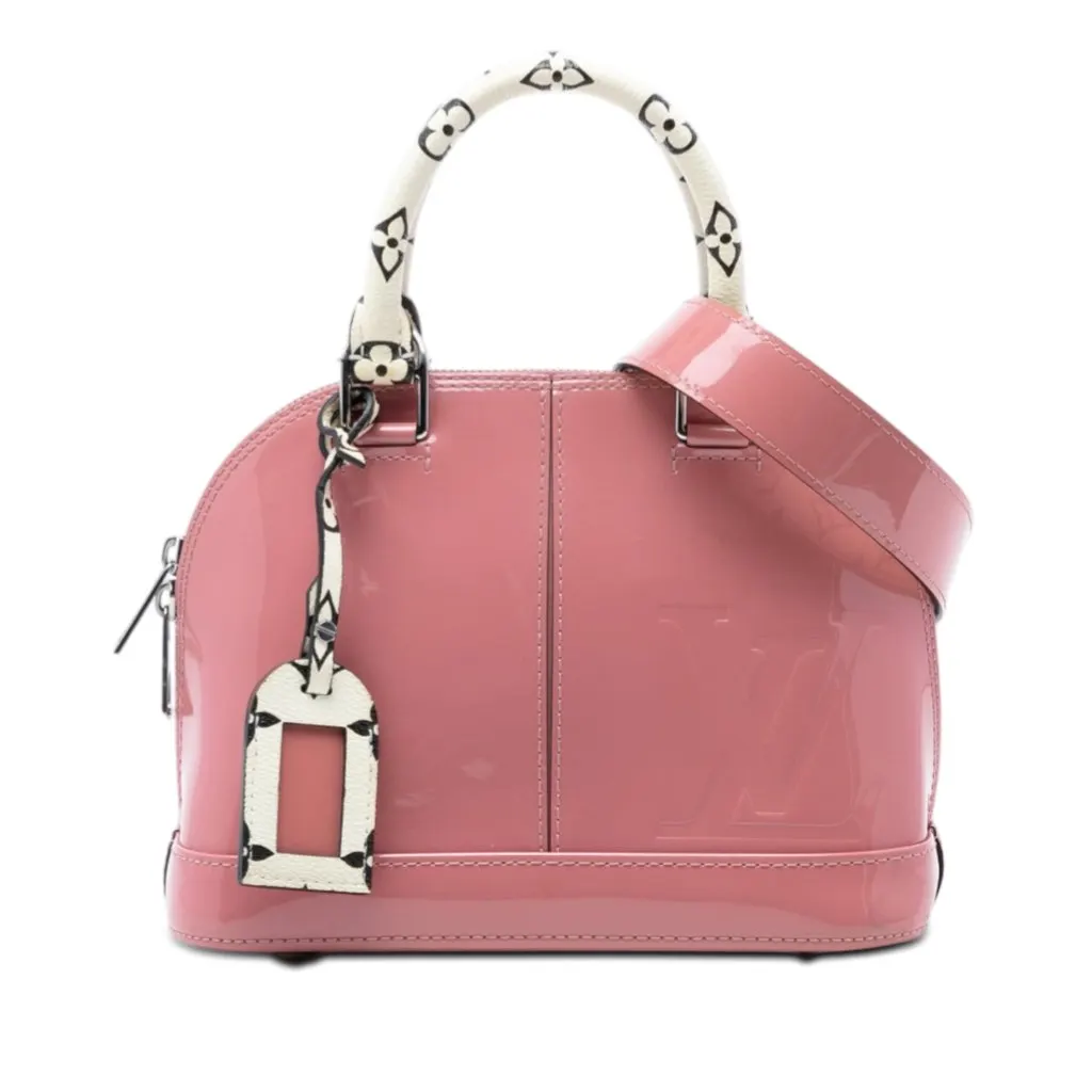 Louis Vuitton Vernis Miroir Alma BB Pink Leather Very good - Front View