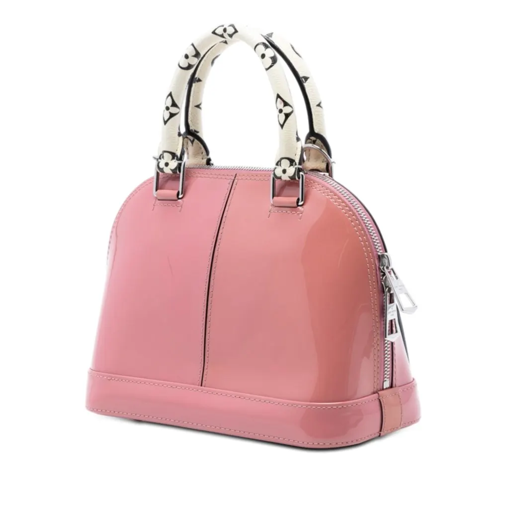Louis Vuitton Vernis Miroir Alma BB Pink Leather Very good - Back View