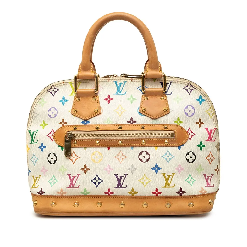 Louis Vuitton Monogram Multicolore Alma PM White Canvas Good - Front View