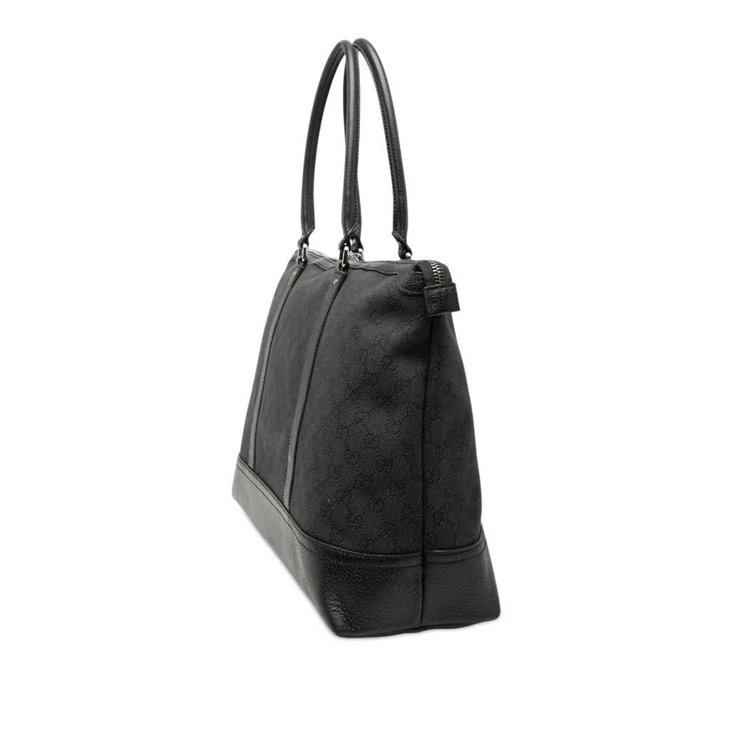 Gucci GG Denim Tote Black Denim Good - Back View