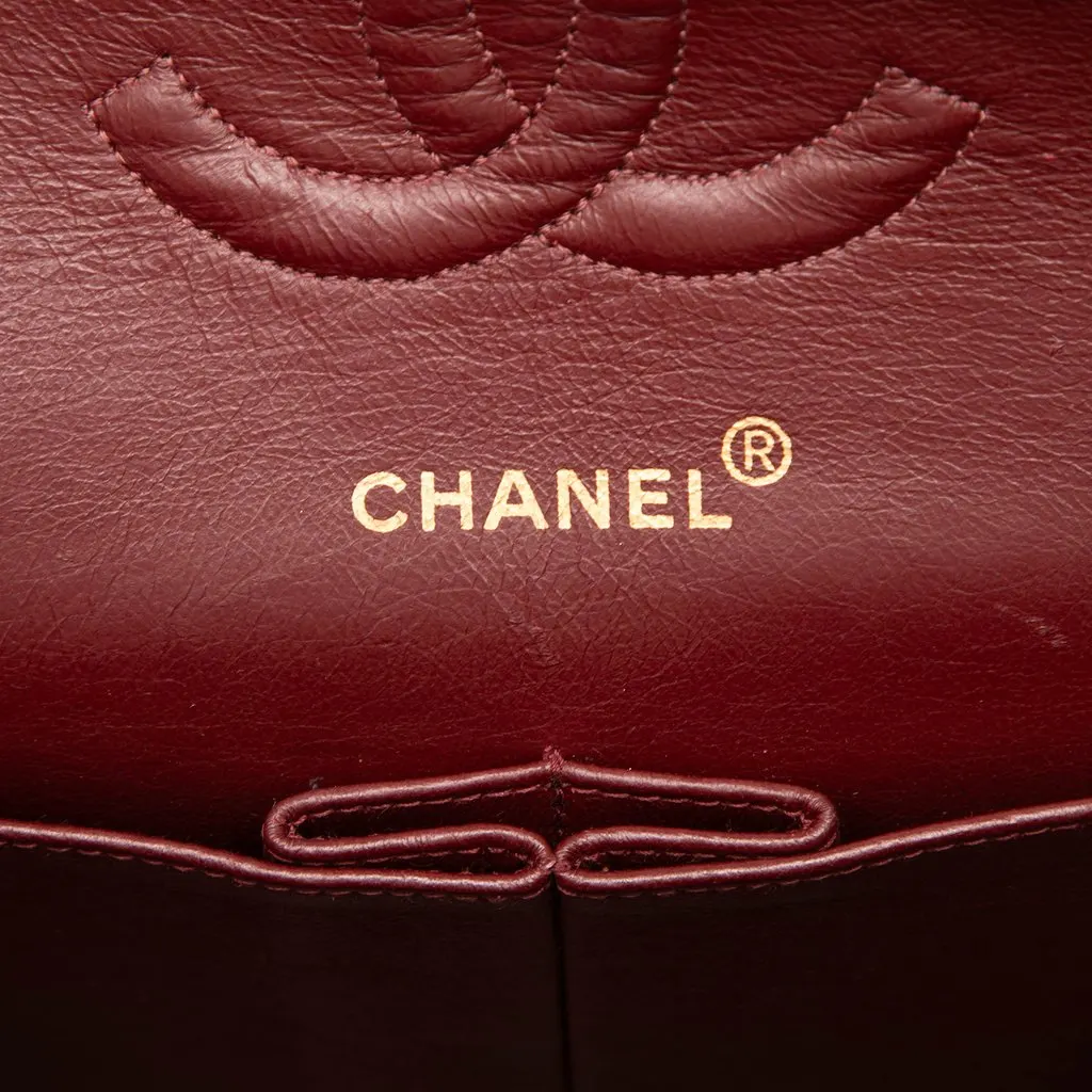 Chanel Medium Classic Lambskin Double Flap Black Leather Very good - Box View