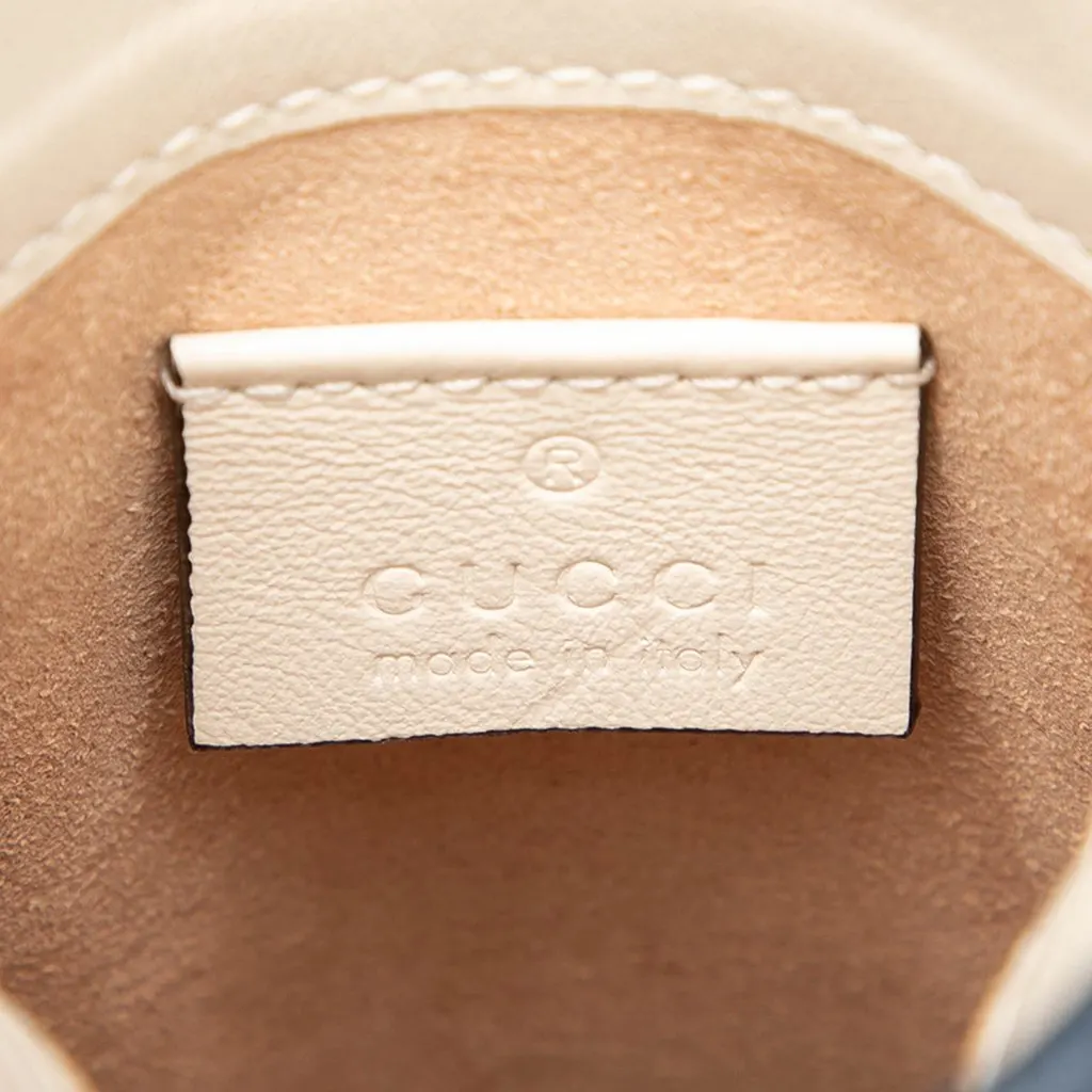 Gucci GG Marmont Matelasse Diagonal Calfskin Torchon Phone Holder Crossbody White Leather Very good - Box View