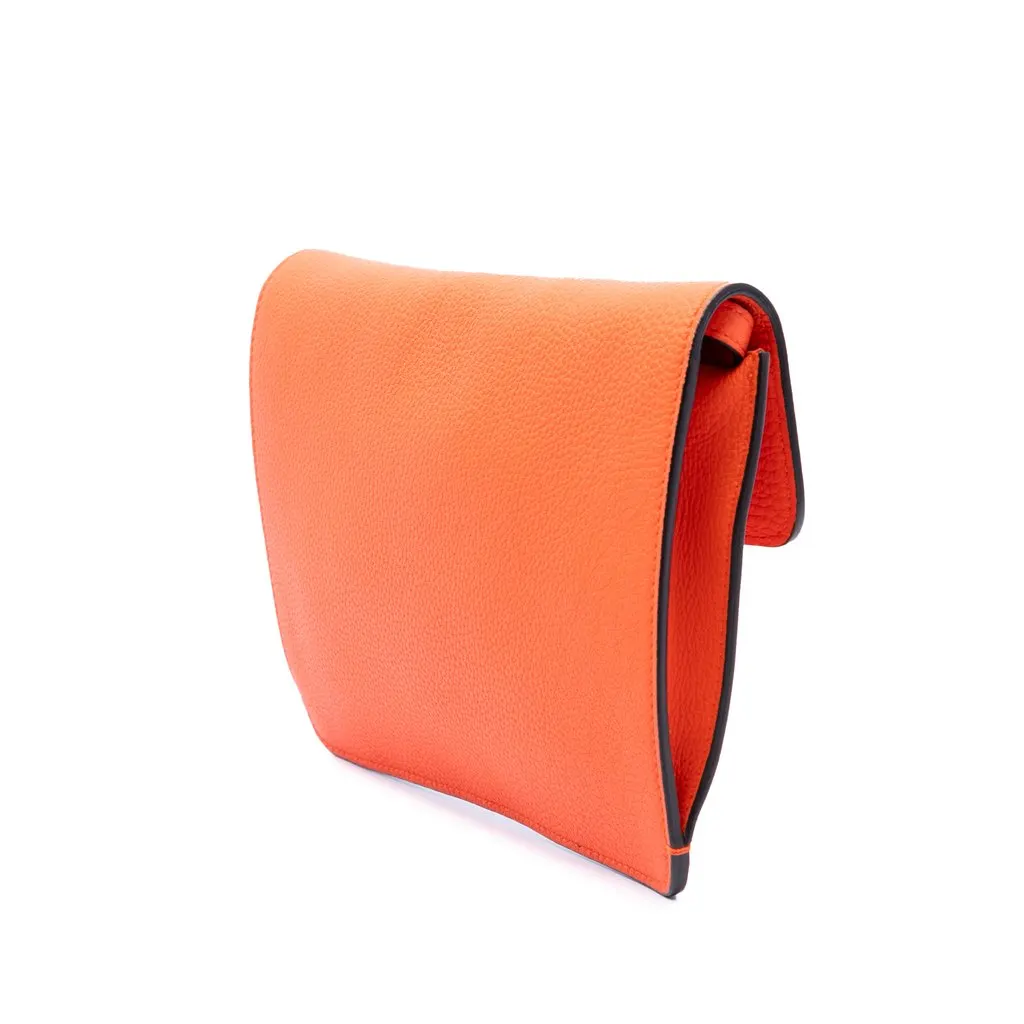 Gucci Calfskin Soft Jackie Convertible Crossbody Orange Leather Very good - Back View