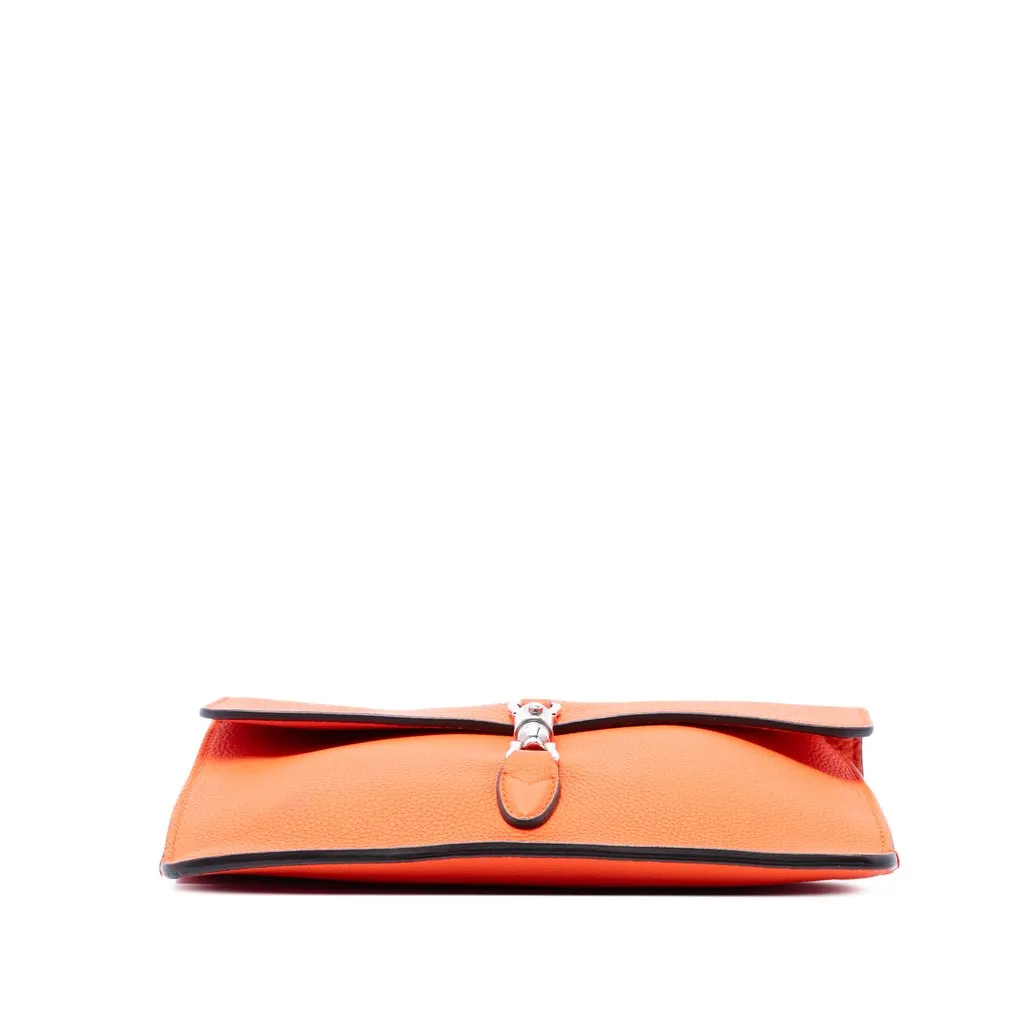 Gucci Calfskin Soft Jackie Convertible Crossbody Orange Leather Very good - Inside View