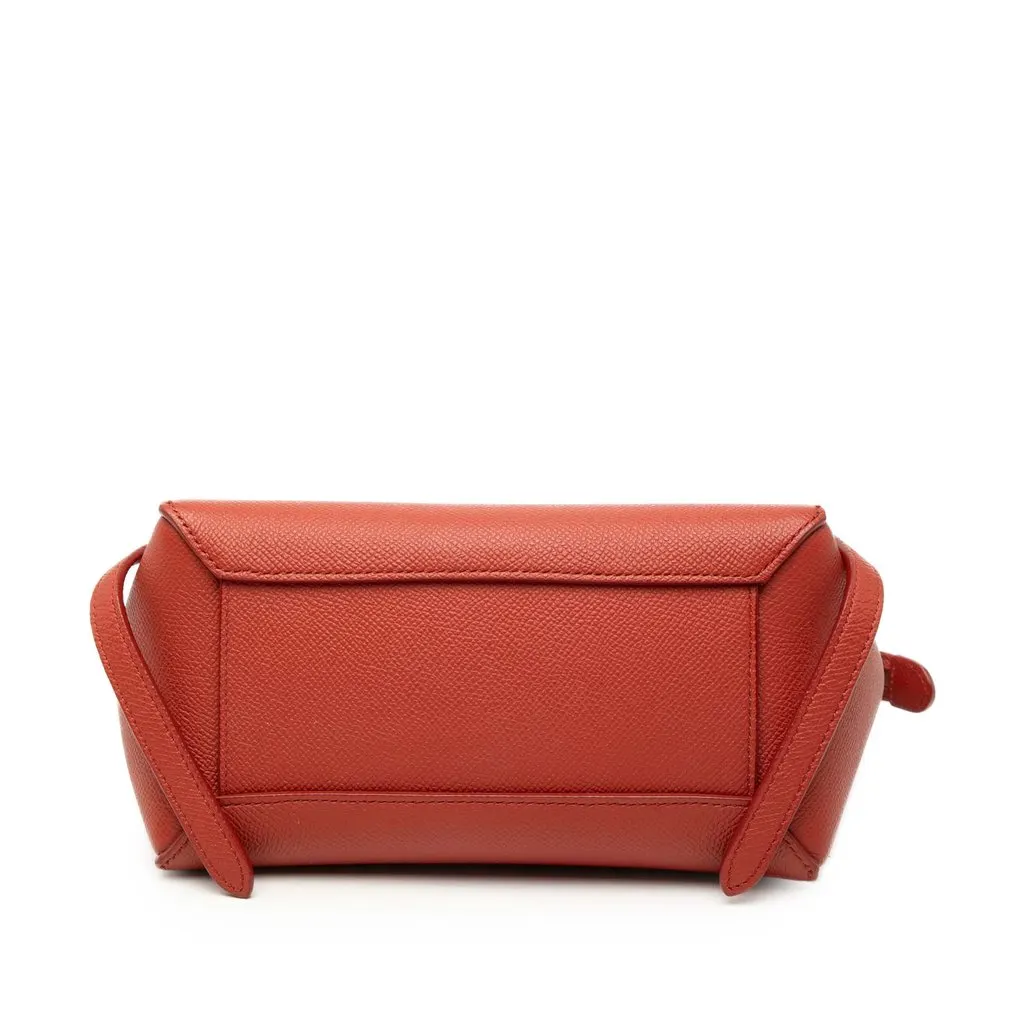 Celine Nano Grained Calfskin Belt Bag Red Leather Very good - Inside View
