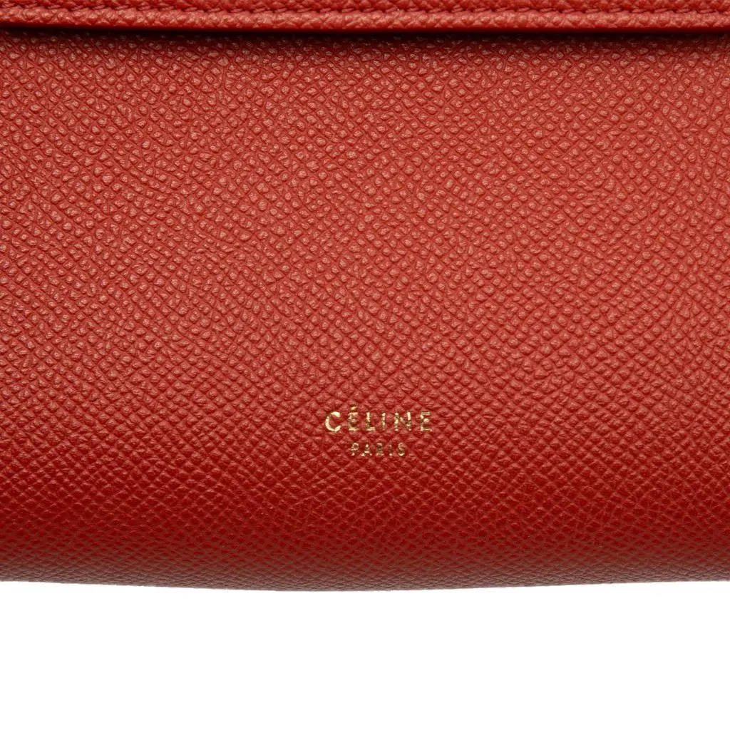 Celine Nano Grained Calfskin Belt Bag Red Leather Very good - Box View