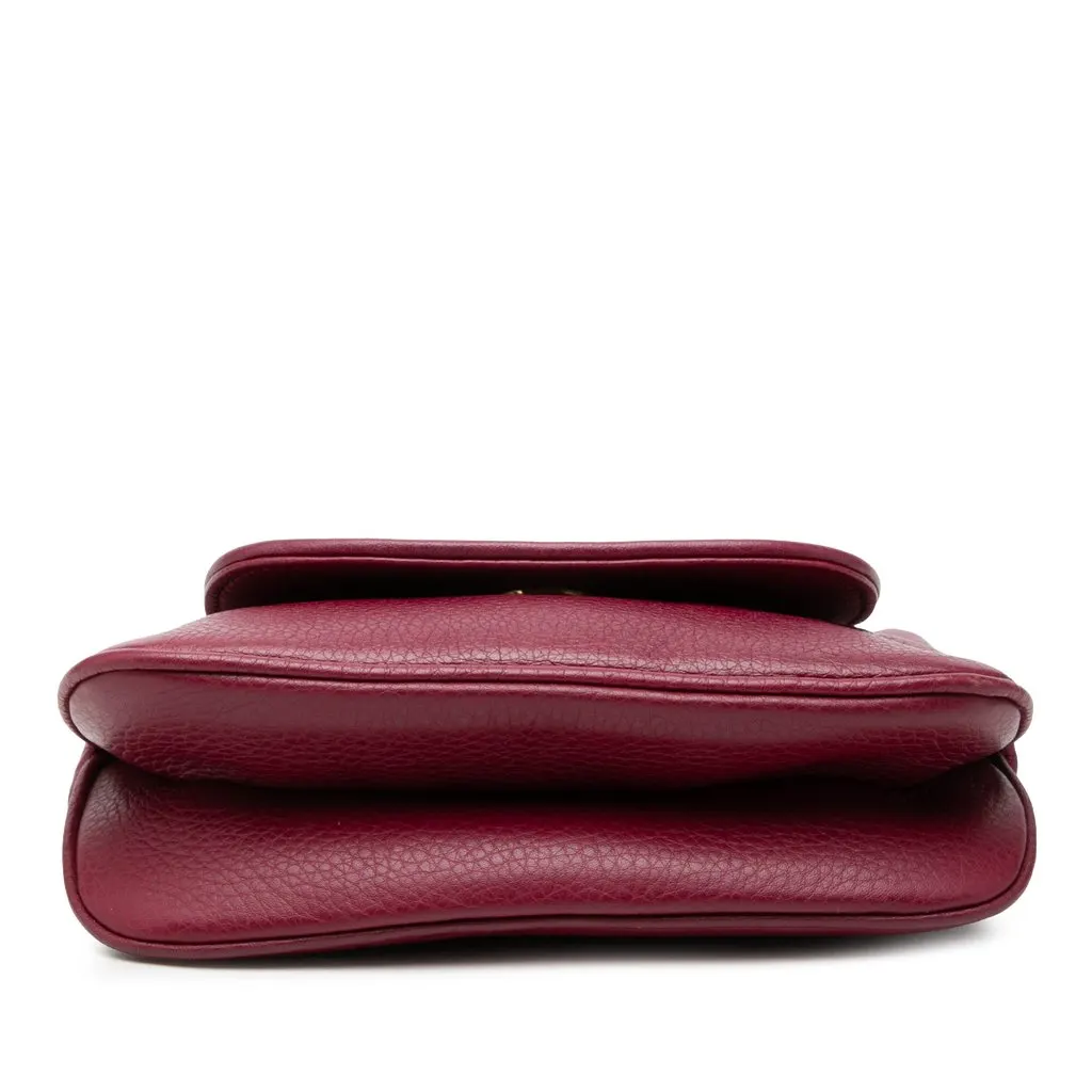 Gucci Small Calfskin 1973 Chain Crossbody Red Leather Very good - Inside View