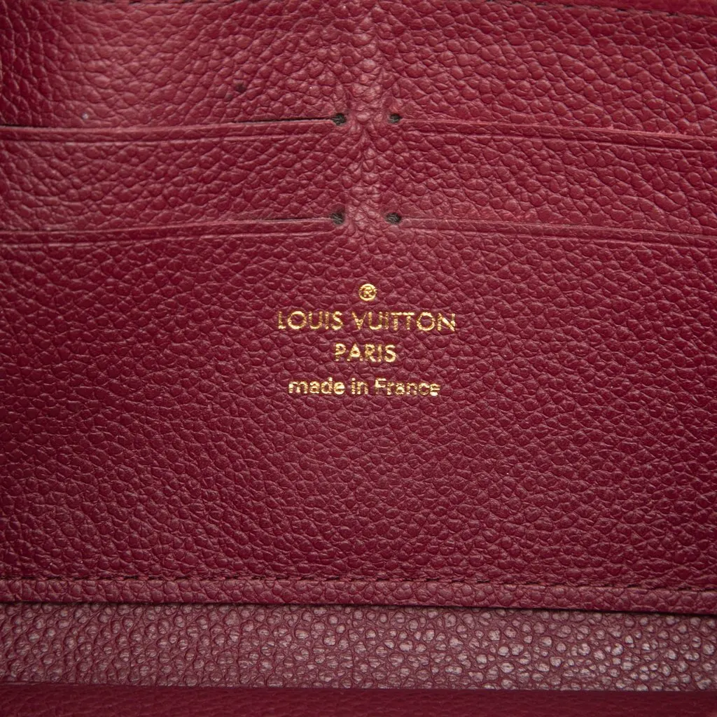 Louis Vuitton Monogram Empreinte Zippy Long Wallet Red Leather Good - Box View