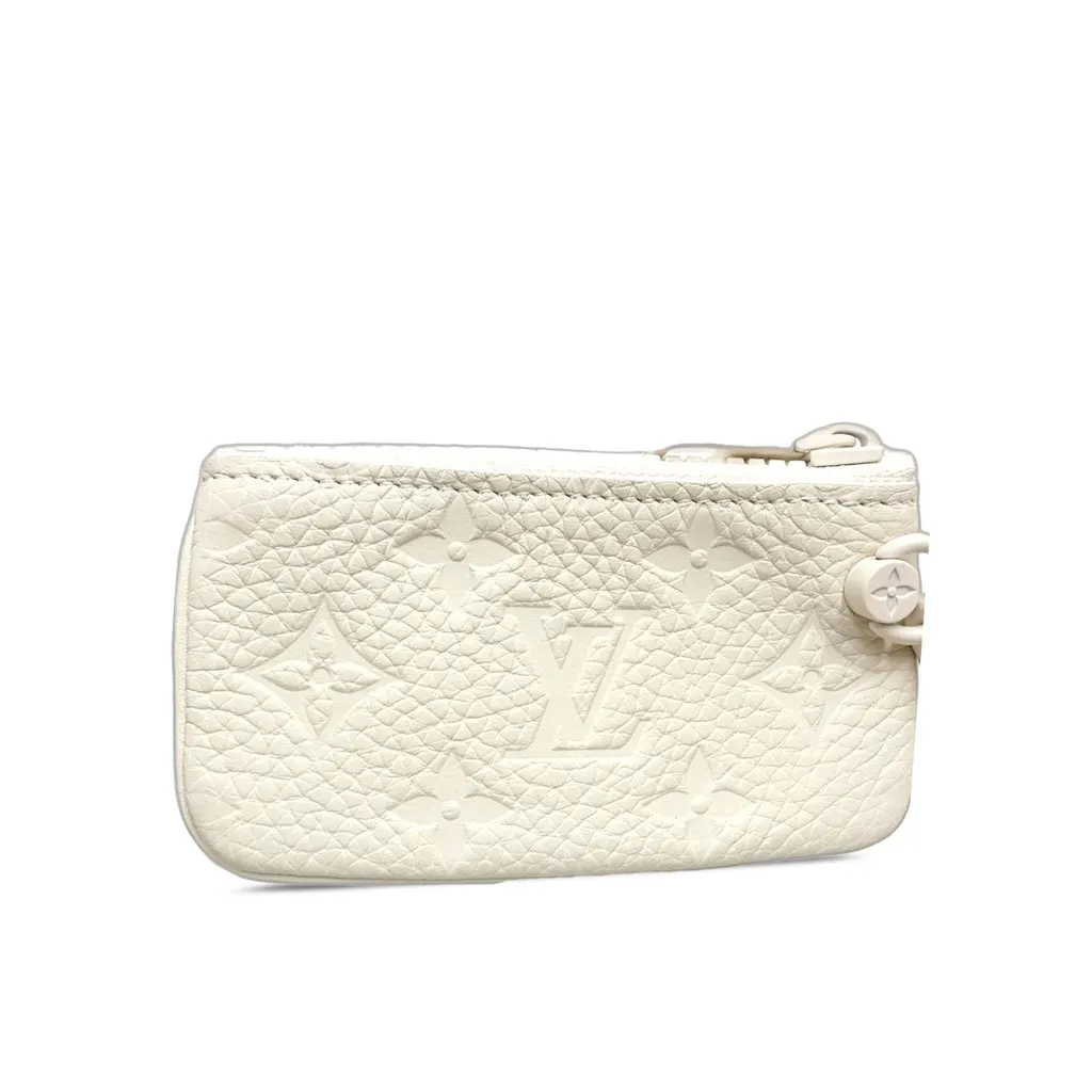 Louis Vuitton Monogram Empreinte Pochette Cles White Leather Very good - Back View