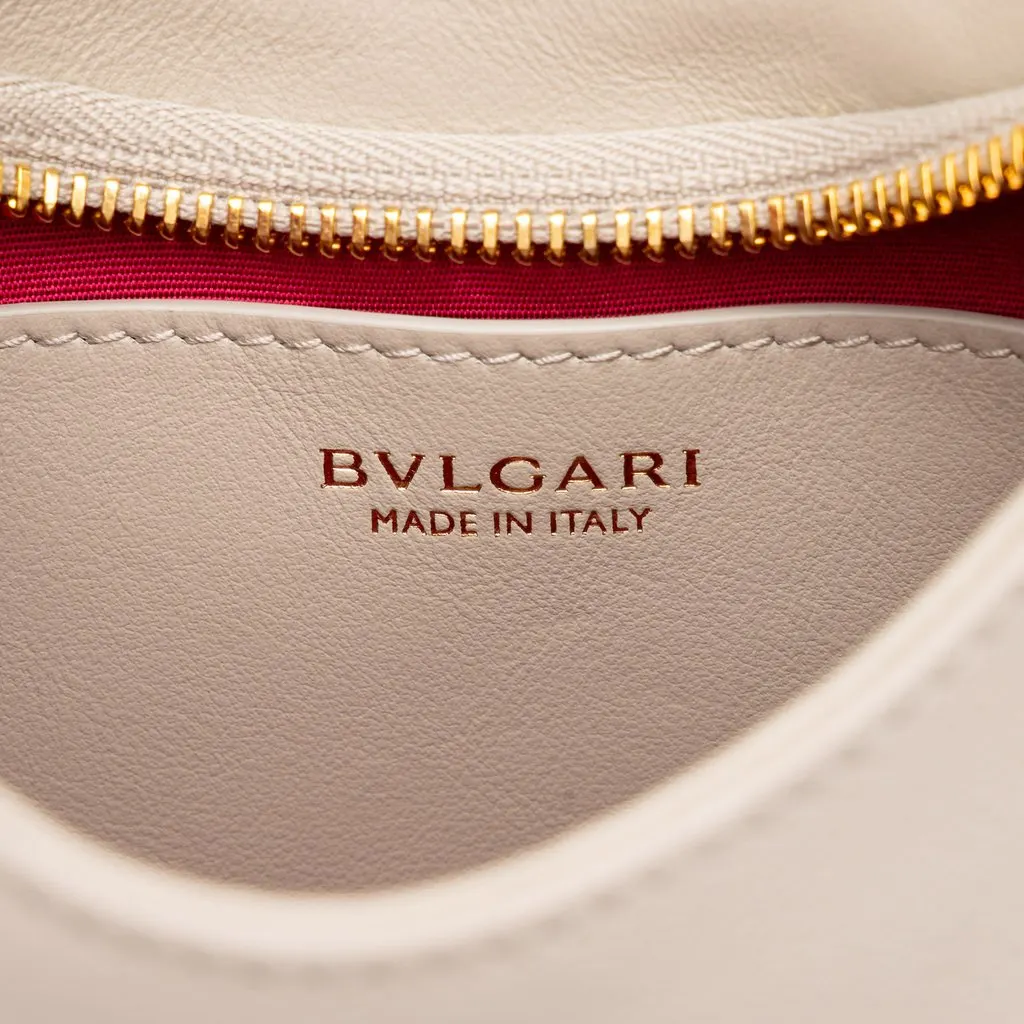 Bvlgari Small Leather Serpenti Ellipse Satchel Grey Leather Very good - Box View
