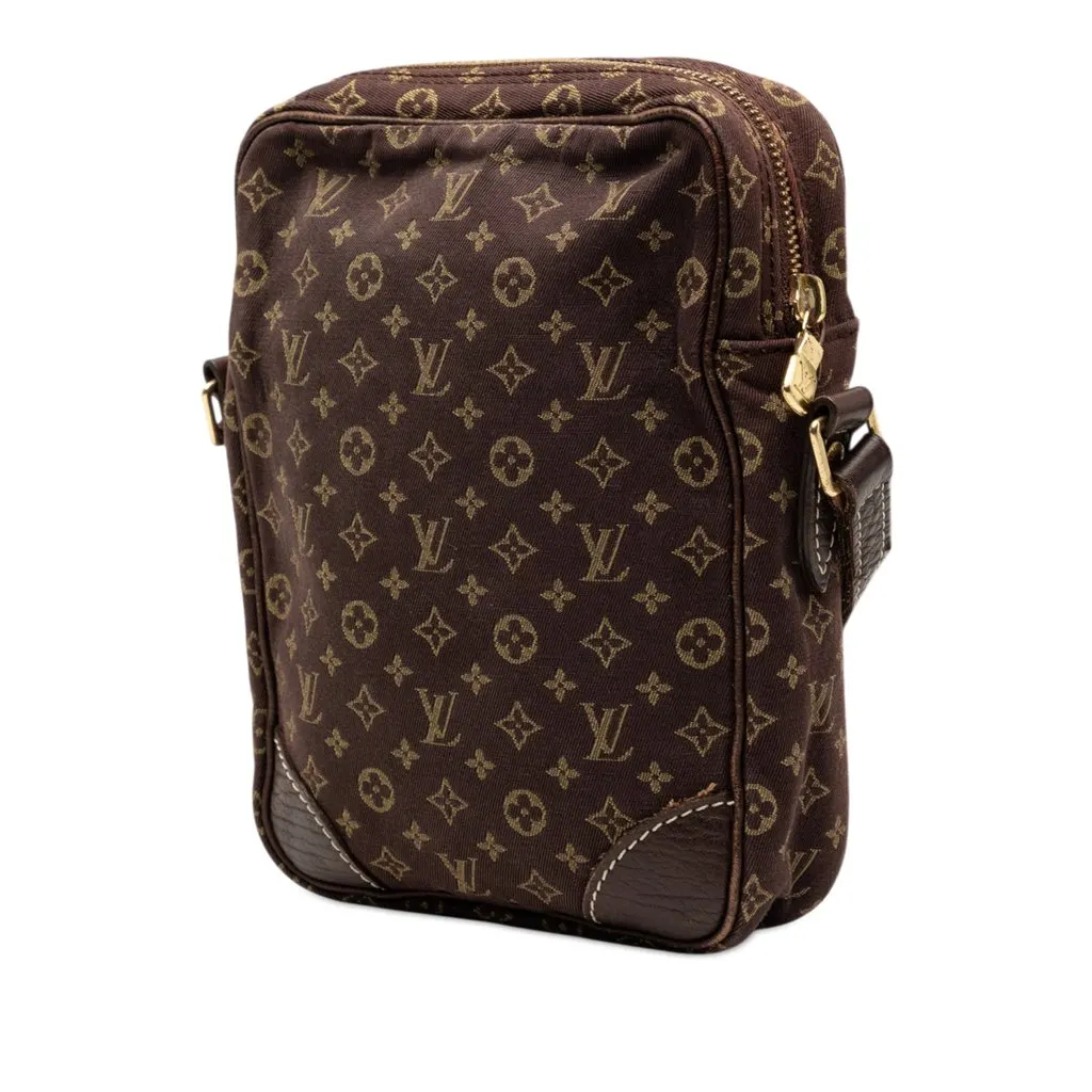 Louis Vuitton Monogram Mini Lin Danube Brown Canvas Good - Back View
