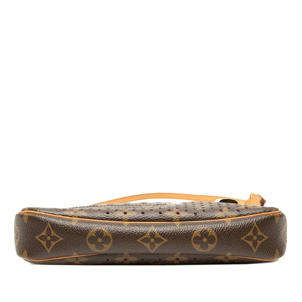 Louis Vuitton Monogram Perforated Pochette Accessoires Brown Canvas Good - Inside View