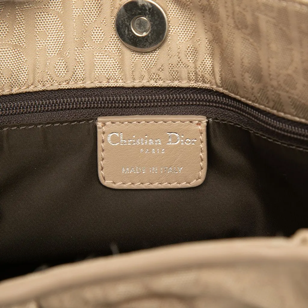 Dior Diorissimo Trotter Canvas Bow Tote Beige Very good - Box View