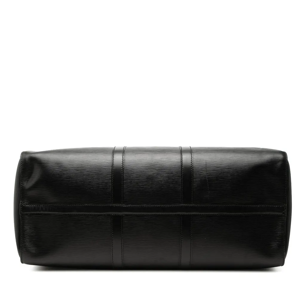 Louis Vuitton Epi Keepall 50 Black Leather Good - Inside View