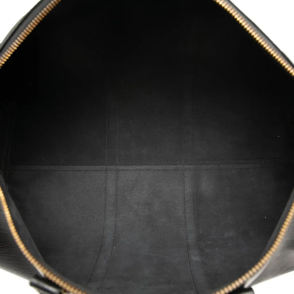 Louis Vuitton Epi Keepall 50 Black Leather Good - Model View