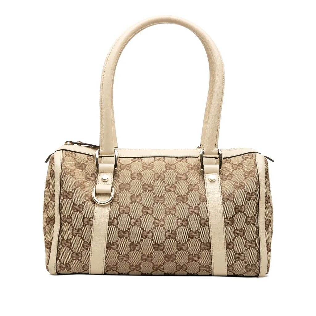 Gucci GG Canvas Abbey D Ring Boston Bag Beige Very good - Front View