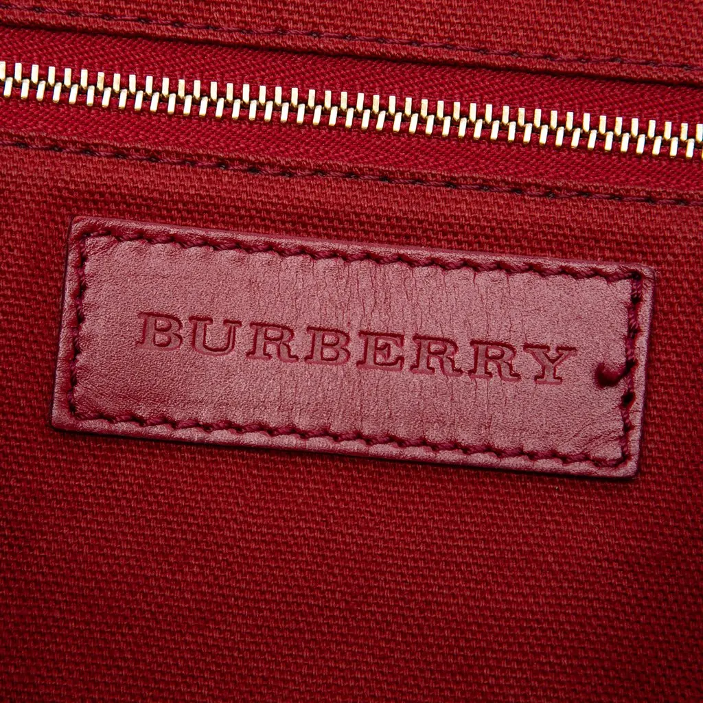 Burberry Medium Haymarket Check Coated Canvas Salisbury Tote Beige Very good - Box View