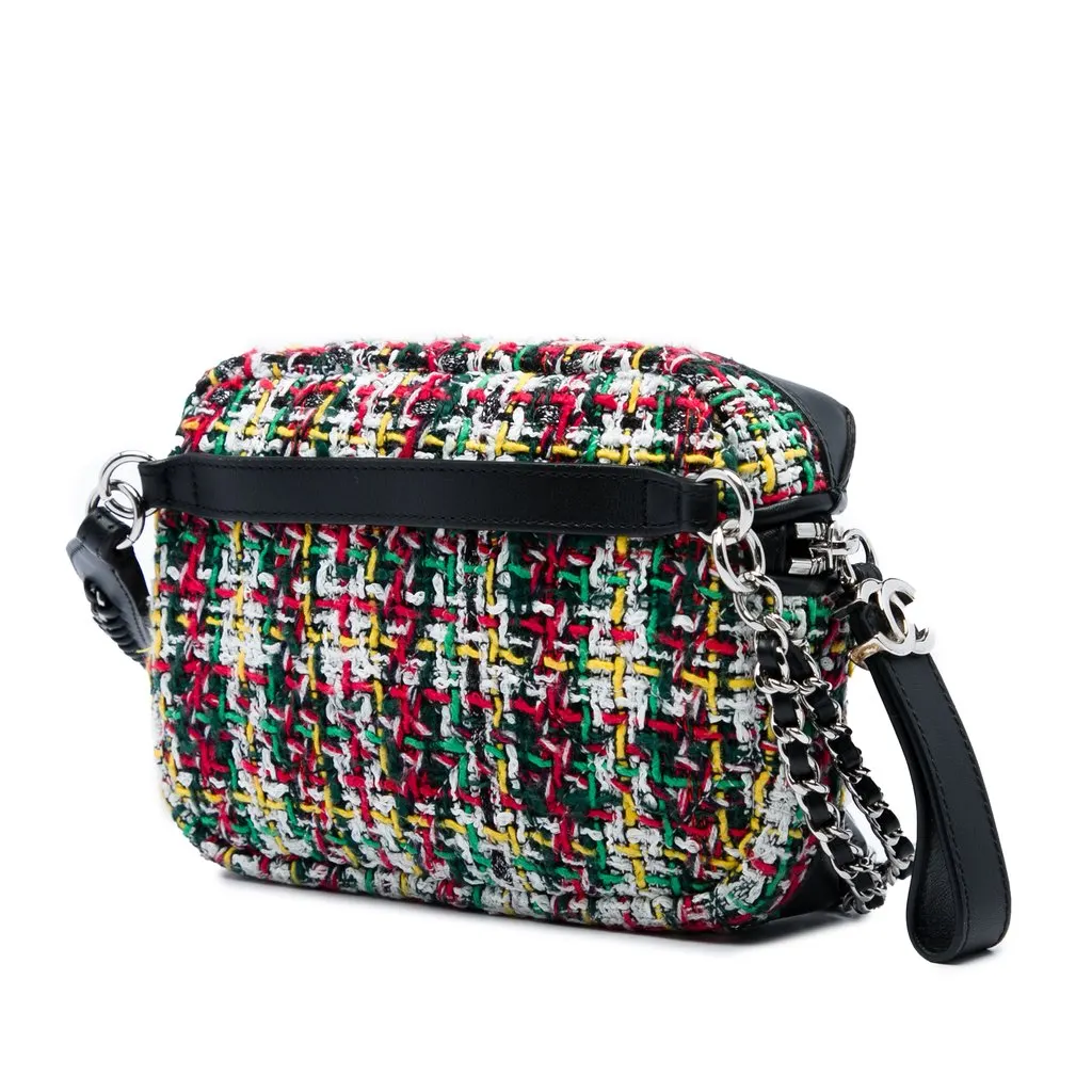 Chanel Tweed Street Allure Belt Bag Black Tweed Very good - Back View