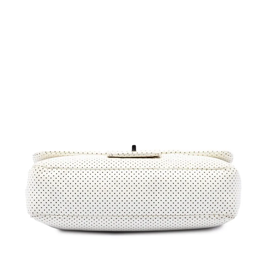 Chanel Small Perforated Calfskin Reissue 2.55 Drill Flap White Leather Very good - Inside View