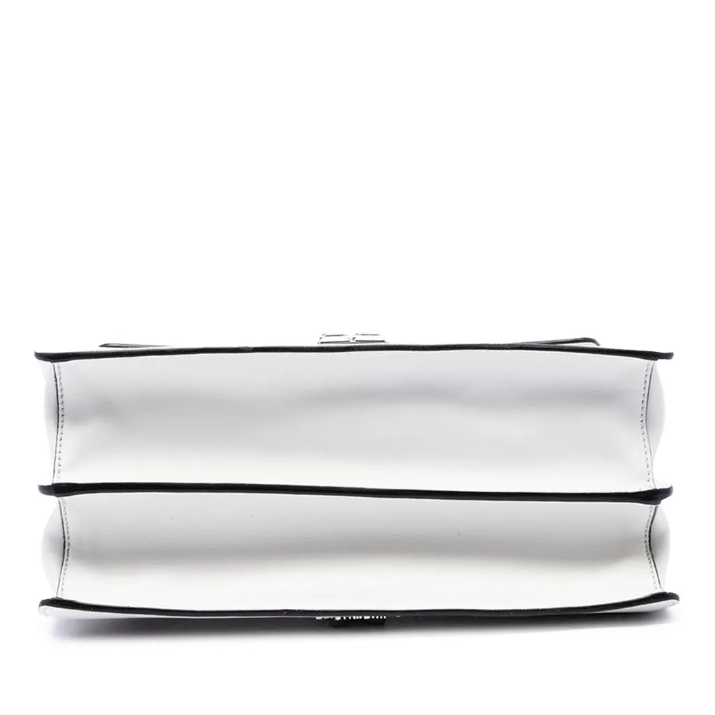 Prada City Calf and Saffiano Studded Elektra Satchel White Leather Very good - Inside View