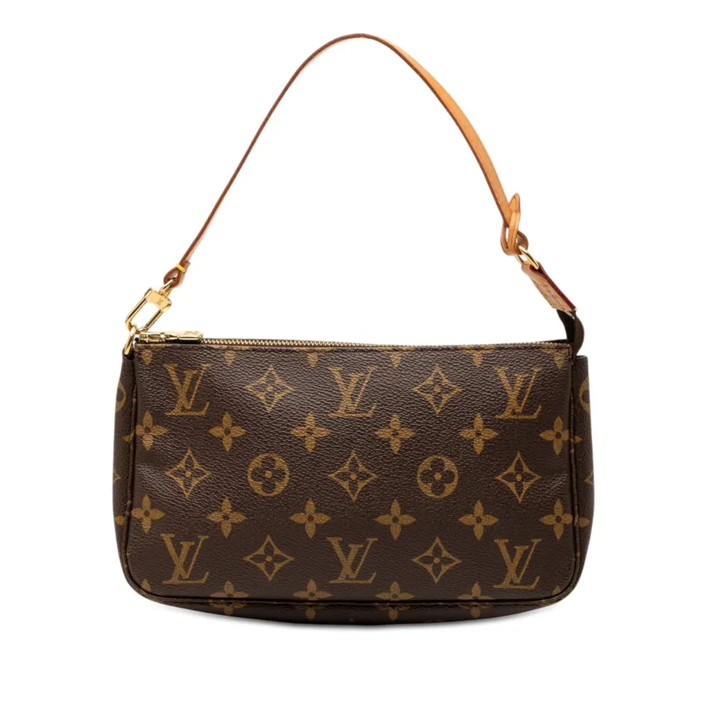 Louis Vuitton Monogram Pochette Accessoires Brown Very good - Front View