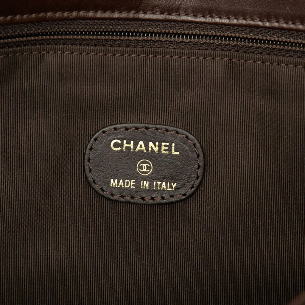 Chanel CC Smooth Calfskin Envelope Clutch Brown Leather Very good - Box View