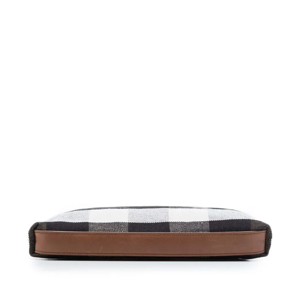 Burberry Mega Check Canvas Clutch Brown Very good - Inside View