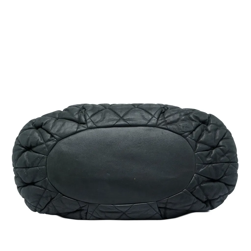 Chanel Large Quilted Iridescent Calfskin In The Mix Satchel Black Leather Very good - Inside View