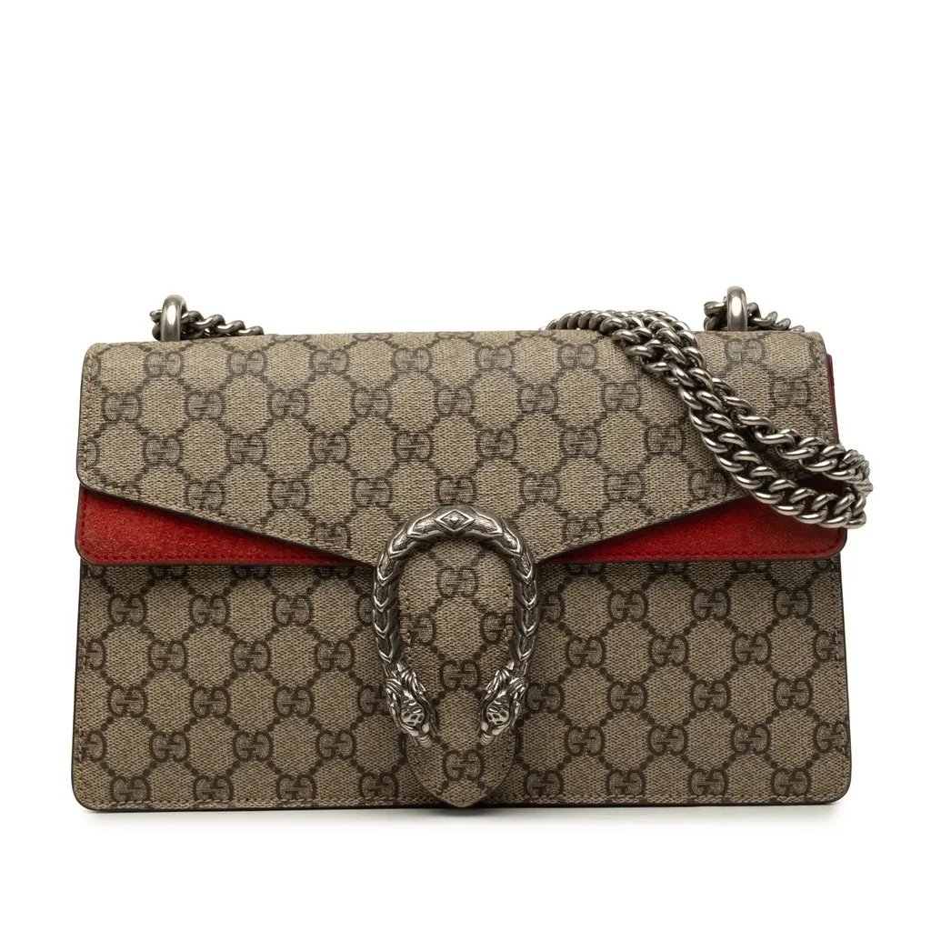 Gucci Medium GG Supreme Dionysus Shoulder Bag Beige Very good - Front View